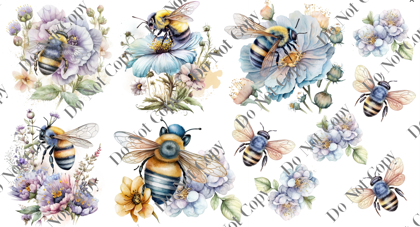 Decal Sheets - Bees & Flowers