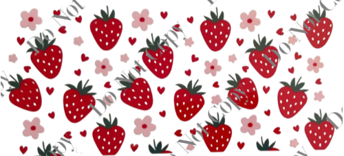 16oz UV Wrap - Strawberries