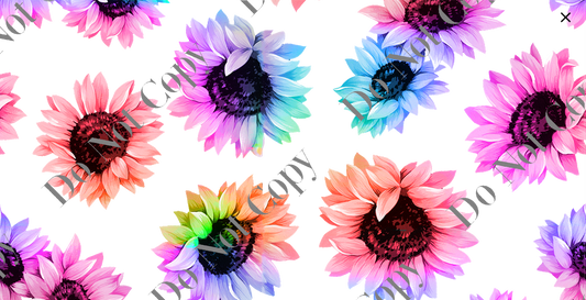 16oz UV Wrap - Coloured Sunflowers