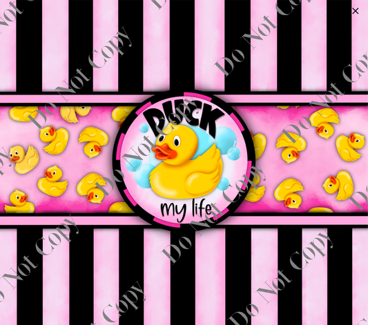 20oz Tumbler Wrap - Duck my Life - Pink