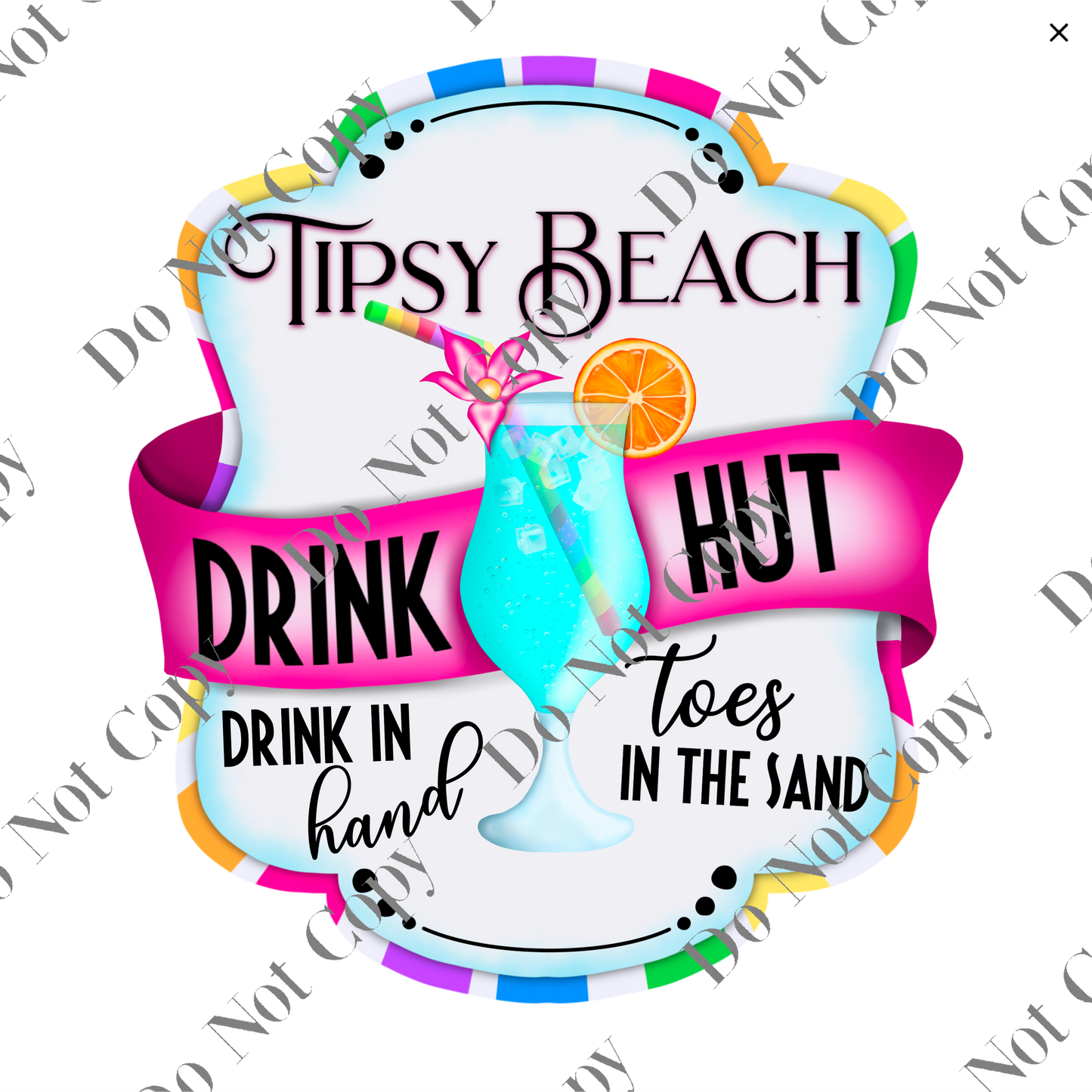 UV DTF Decal - Tipsy Beach