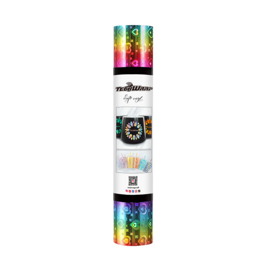 Holo Rainbow Patterned Adhesive Vinyl - 5ft