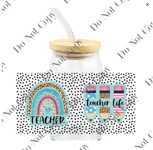 16oz UV Wrap - Teacher Pencils