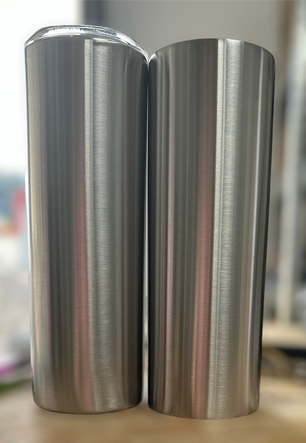 20oz FLAT BOTTOMED Straight Skinny Tumbler - Stainless Steel