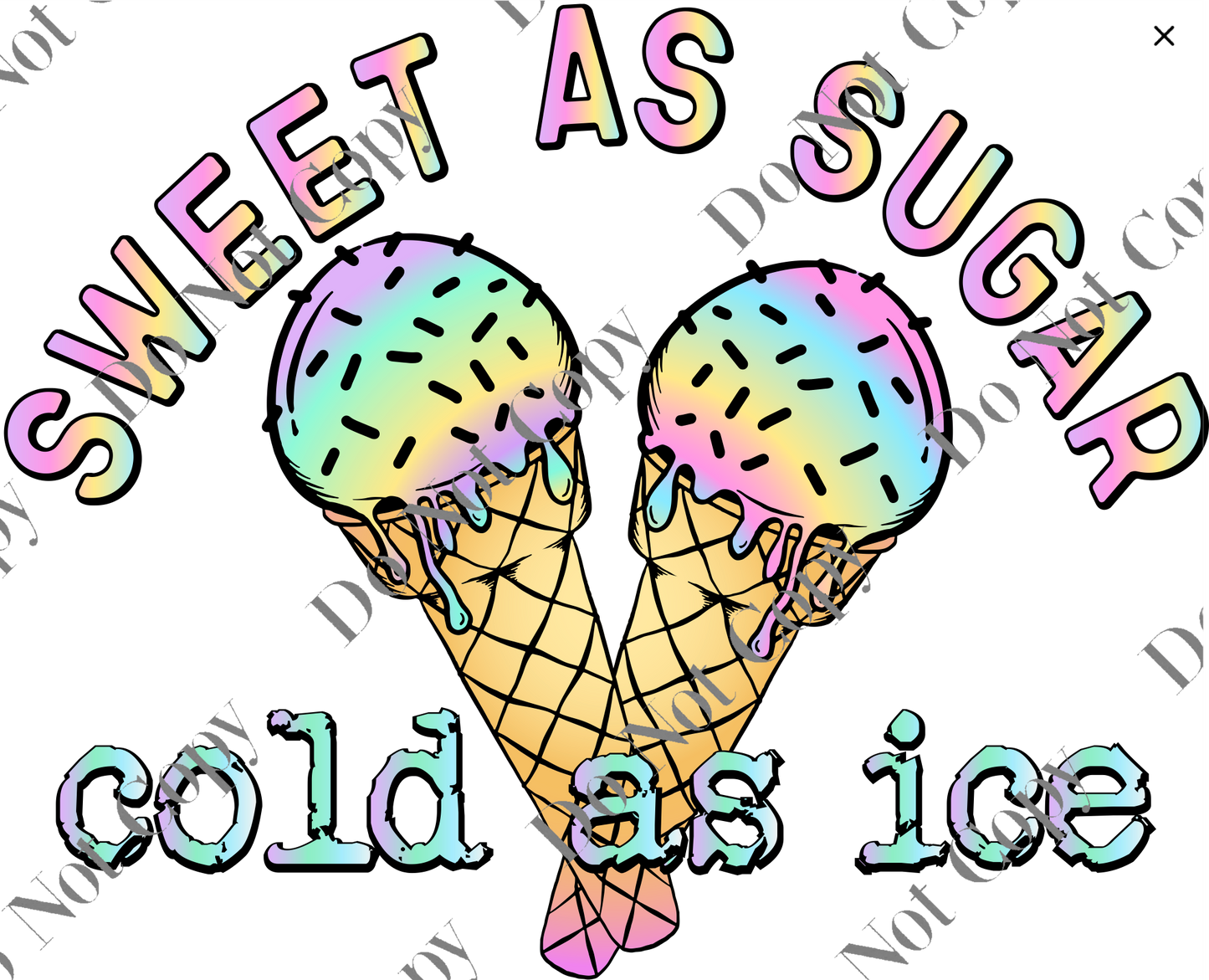 UV DTF Decal - Sweet as Sugar